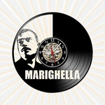 Ficha técnica e caractérísticas do produto Relógio de Parede Marighella Vinil LP Decoração Retrô Vintage