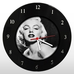 Ficha técnica e caractérísticas do produto Relógio de Parede - Marilyn Monroe - em Disco de Vinil - Mr. Rock - Cinema Retrô