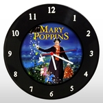 Ficha técnica e caractérísticas do produto Relógio de Parede - Mary Poppins - em Disco de Vinil - Mr. Rock - Cinema Vintage