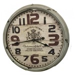 Relógio de Parede Metal Modelo Antigo Branco Envelhecido D.62cm BomYears - Bom Years