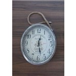 Ficha técnica e caractérísticas do produto Relógio de Parede Metálico C/ Corda Prata