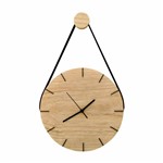 Relógio de Parede Minimalista em Madeira Natural com Alça - Edward Clock