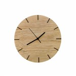Relógio de Parede Minimalista em Madeira Natural - Edward Clock
