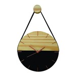 Relógio de Parede Minimalista Preto e Rosê com Alça - Edward Clock