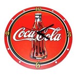 Ficha técnica e caractérísticas do produto Relógio de Parede Modelo Coca Cola