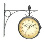 Ficha técnica e caractérísticas do produto Relógio de Parede Modelo Estação Dupla Face Vintage Retrô - New York