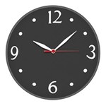 Ficha técnica e caractérísticas do produto Relógio de Parede Moderno Delta Master Cinza