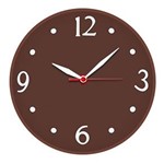 Ficha técnica e caractérísticas do produto Relógio de Parede Moderno Delta Master Marrom