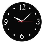 Ficha técnica e caractérísticas do produto Relógio de Parede Moderno Delta Master Preto