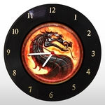 Ficha técnica e caractérísticas do produto Relógio de Parede - Mortal Kombat - em Disco de Vinil - Mr. Rock - Game