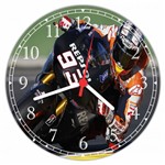 Ficha técnica e caractérísticas do produto Relógio de Parede Motos GP Motocross Motociclismo Decorar - Vital Quadros do Brasil
