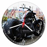 Ficha técnica e caractérísticas do produto Relógio de Parede Motos Motociclismo Vintage
