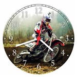 Ficha técnica e caractérísticas do produto Relógio de Parede Motos Motocross Rally