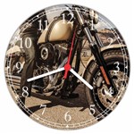 Ficha técnica e caractérísticas do produto Relógio de Parede Motos Vintage Motociclismo - Vital Quadros