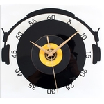 Ficha técnica e caractérísticas do produto Relógio De Parede Musical Do Cd Do Vinil Grande Relógio De Parede Para A Decoração Da Barra Do Escritório Em Casa