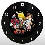 Ficha técnica e caractérísticas do produto Relógio de Parede - Nanatsu No Taizai - em Disco de Vinil - Mr. Rock - Anime