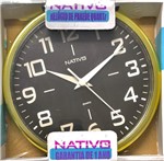 Ficha técnica e caractérísticas do produto Relógio de Parede Nativo Dourado