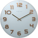 Ficha técnica e caractérísticas do produto Relógio de Parede Nextime Classy 30cm Cobre e Branco