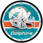 Ficha técnica e caractérísticas do produto Relógio de Parede NFL Miami Dolphins 32cm