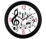 Relógio de Parede Notas Musicais - Lojaloucospormusica