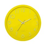 Relógio de Parede Números Amarelo Ø 25cm