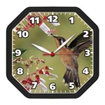 Ficha técnica e caractérísticas do produto Relógio de Parede Oitavado Preto BeijaFlor