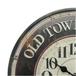 Ficha técnica e caractérísticas do produto Relógio de Parede Old Town Clock em Metal - 40x40 Cm