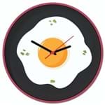 Ficha técnica e caractérísticas do produto Relógio de Parede Ovo Frito