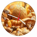 Relógio de Parede Padarias Pão Bolo Decorações