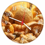 Ficha técnica e caractérísticas do produto Relógio De Parede Pães Padaria Lanchonete Cafeteria Decoração
