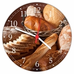 Ficha técnica e caractérísticas do produto Relógio De Parede Pães Padaria Lanchonete Cafeteria Presentes