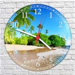 Relógio de Parede Paisagem Mar Sol Praia Natureza Salas Cozinhas Decoração - Vital Quadros