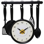 Ficha técnica e caractérísticas do produto Relógio de Parede para Cozinha Decorativo Talheres