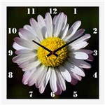 Relógio de Parede para Cozinha Flor Margarida Branca 30x30cm
