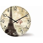 Ficha técnica e caractérísticas do produto Relógio de Parede Paris 30cm Nativo