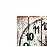 Ficha técnica e caractérísticas do produto Relógio de Parede Paris em Madeira 58x58cm