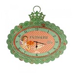 Relógio de Parede Patisserie Vintage 44Cm Laranja - Cromus
