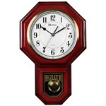 Ficha técnica e caractérísticas do produto Relógio de Parede Pêndulo Herweg Sonoro Cor Mogno