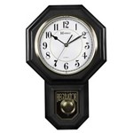 Ficha técnica e caractérísticas do produto Relógio de Parede Pêndulo Musical Herweg Preto 5304-34