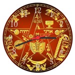 Relógio de Parede Pentagrama Tetragrammaton - Vital Quadros