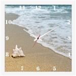 Relógio de Parede Personalizado Beira Mar Praia 30x30cm