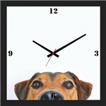 Relógio de Parede Personalizado Criativo Pet Cachorro Espiando 30x30cm
