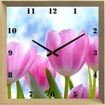 Ficha técnica e caractérísticas do produto Relógio de Parede Personalizado Decorativo Flor Tulipa 30x30cm