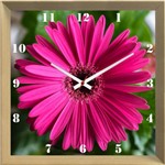 Relógio de Parede Personalizado Flor Margarida Barberton 30x30cm - Decore Pronto