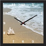 Relógio de Parede Personalizado Imagem Concha do Mar 30x30cm - Decore Pronto