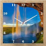 Relógio de Parede Personalizado Paisagem Islândia 30x30cm