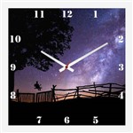 Relógio de Parede Personalizado Paraíso Aurora Boreal 30x30cm