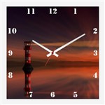Ficha técnica e caractérísticas do produto Relógio de Parede Personalizado Sunset em Farol 30x30cm - Decore Pronto