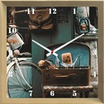 Ficha técnica e caractérísticas do produto Relógio de Parede Personalizado Vintage 30x30cm - Decore Pronto