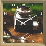 Ficha técnica e caractérísticas do produto Relógio de Parede Personalizado Vintage Máquina Fotográfica 30x30cm
